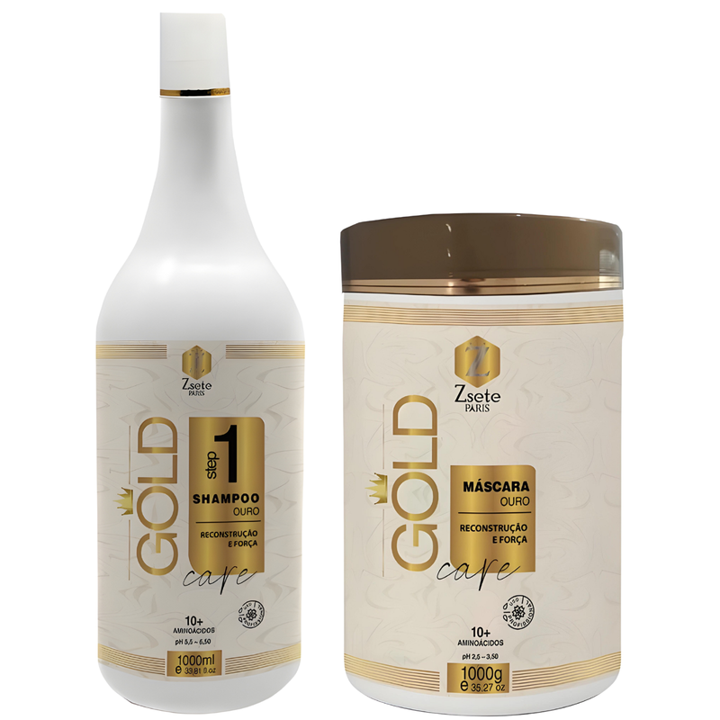 RARE Gold Cream & Essence セット KIT PROFISSIONAL GOLD ZSETE PARIS - RECONSTRUÇÃO 1KG